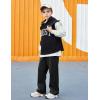 Arshiner Boys Casual Pants Fleece Sweatpants Lightweight Open Bottom Lounge Pants Drawstring Jogger Pants with Pockets(Black)