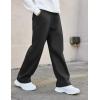 Arshiner Boys Casual Pants Fleece Sweatpants Lightweight Open Bottom Lounge Pants Drawstring Jogger Pants with Pockets(Black)