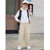 Arshiner Boys Casual Pants Fleece Sweatpants Lightweight Open Bottom Lounge Pants Drawstring Jogger Pants with Pockets(Camel)