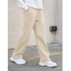 Arshiner Boys Casual Pants Fleece Sweatpants Lightweight Open Bottom Lounge Pants Drawstring Jogger Pants with Pockets(Camel)