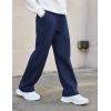 Arshiner Boys Casual Pants Fleece Sweatpants Lightweight Open Bottom Lounge Pants Drawstring Jogger Pants with Pockets(Dark Blue)