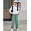 Arshiner Boys Casual Pants Fleece Sweatpants Lightweight Open Bottom Lounge Pants Drawstring Jogger Pants with Pockets(Green)