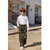 Arshiner Boys Casual Pants Fleece Sweatpants Lightweight Open Bottom Lounge Pants Drawstring Jogger Pants with Pockets(Green Camo)