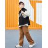 Arshiner Boys Casual Pants Fleece Sweatpants Lightweight Open Bottom Lounge Pants Drawstring Jogger Pants with Pockets(Light Brown)