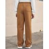 Arshiner Boys Casual Pants Fleece Sweatpants Lightweight Open Bottom Lounge Pants Drawstring Jogger Pants with Pockets(Light Brown)