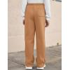 Arshiner Boys Casual Pants Fleece Sweatpants Lightweight Open Bottom Lounge Pants Drawstring Jogger Pants with Pockets(Light Coffee)