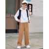 Arshiner Boys Casual Pants Fleece Sweatpants Lightweight Open Bottom Lounge Pants Drawstring Jogger Pants with Pockets(Light Coffee)