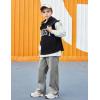 Arshiner Boys Casual Pants Fleece Sweatpants Lightweight Open Bottom Lounge Pants Drawstring Jogger Pants with Pockets(Light Grey)