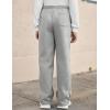 Arshiner Boys Casual Pants Fleece Sweatpants Lightweight Open Bottom Lounge Pants Drawstring Jogger Pants with Pockets(Light Grey)