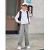 Arshiner Boys Casual Pants Fleece Sweatpants Lightweight Open Bottom Lounge Pants Drawstring Jogger Pants with Pockets(Light Grey)