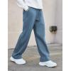 Arshiner Boys Casual Pants Fleece Sweatpants Lightweight Open Bottom Lounge Pants Drawstring Jogger Pants with Pockets(Navy Blue)