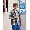 Arshiner Boys Flannel Shirts Kids Button Down Plaid Shirt Casual Long Sleeve Shirt Tops Boys and Girls Fall Plaid Jacket(Khaki)
