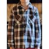 Arshiner Boys Flannel Shirts Kids Button Down Plaid Shirt Casual Long Sleeve Shirt Tops Boys and Girls Fall Plaid Jacket(Orange Gray)