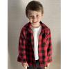 Arshiner Boys Flannel Shirts Kids Button Down Plaid Shirt Casual Long Sleeve Shirt Tops Boys and Girls Fall Plaid Jacket(Red Black)