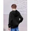 Arshiner Boys Hooded Sweatshirt Fleece Pullover Long Sleeve Warm Hoodies with Pocket for Kids 5-14 Years(Black)
