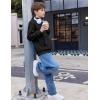 Arshiner Boys Hooded Sweatshirt Fleece Pullover Long Sleeve Warm Hoodies with Pocket for Kids 5-14 Years(Black)