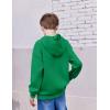 Arshiner Boys Hooded Sweatshirt Fleece Pullover Long Sleeve Warm Hoodies with Pocket for Kids 5-14 Years(Green)