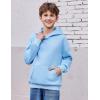 Arshiner Boys Hooded Sweatshirt Fleece Pullover Long Sleeve Warm Hoodies with Pocket for Kids 5-14 Years(Light Blue)