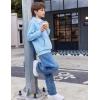 Arshiner Boys Hooded Sweatshirt Fleece Pullover Long Sleeve Warm Hoodies with Pocket for Kids 5-14 Years(Light Blue)
