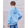 Arshiner Boys Hooded Sweatshirt Fleece Pullover Long Sleeve Warm Hoodies with Pocket for Kids 5-14 Years(Light Blue)
