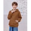 Arshiner Boys Hooded Sweatshirt Fleece Pullover Long Sleeve Warm Hoodies with Pocket for Kids 5-14 Years(Light Brown)