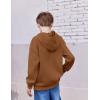 Arshiner Boys Hooded Sweatshirt Fleece Pullover Long Sleeve Warm Hoodies with Pocket for Kids 5-14 Years(Light Brown)