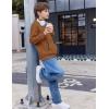 Arshiner Boys Hooded Sweatshirt Fleece Pullover Long Sleeve Warm Hoodies with Pocket for Kids 5-14 Years(Light Brown)