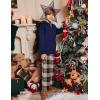 Arshiner Boys Hooded Sweatshirt Fleece Pullover Long Sleeve Warm Hoodies with Pocket for Kids 5-14 Years(Navy)