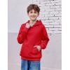 Arshiner Boys Hooded Sweatshirt Fleece Pullover Long Sleeve Warm Hoodies with Pocket for Kids 5-14 Years(Red)