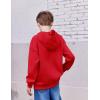 Arshiner Boys Hooded Sweatshirt Fleece Pullover Long Sleeve Warm Hoodies with Pocket for Kids 5-14 Years(Red)