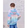 Arshiner Boys Hooded Sweatshirt Fleece Pullover Long Sleeve Warm Hoodies with Pocket for Kids 5-14 Years(Tie-dye – Powder Blue)