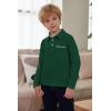 Arshiner Boy’s Long Sleeve Plaid Trim Polo Shirt School Uniform Shirt with Pocket for 4-12 Years(Green)