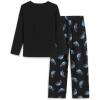 Arshiner Boys Loose-fit Pajamas Long Sleeve Top and Pants 2 Piece Pajama Set for Big Boys 5-13 Years(Black Cars)