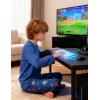 Arshiner Boys Loose-fit Pajamas Long Sleeve Top and Pants 2 Piece Pajama Set for Big Boys 5-13 Years(Blue Game)