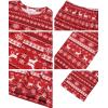 Arshiner Boys Loose-fit Pajamas Long Sleeve Top and Pants 2 Piece Pajama Set for Big Boys 5-13 Years(Red Deer)