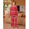 Arshiner Boys Loose-fit Pajamas Long Sleeve Top and Pants 2 Piece Pajama Set for Big Boys 5-13 Years(Red Deer)