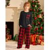 Arshiner Boys Loose-fit Pajamas Long Sleeve Top and Pants 2 Piece Pajama Set for Big Boys 5-13 Years(Red Plaid)