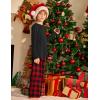 Arshiner Boys Loose-fit Pajamas Long Sleeve Top and Pants 2 Piece Pajama Set for Big Boys 5-13 Years(Red Plaid)