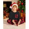 Arshiner Boys Loose-fit Pajamas Long Sleeve Top and Pants 2 Piece Pajama Set for Big Boys 5-13 Years(Red Plaid)