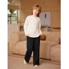 Arshiner Boys Pajama Pants Long Plaid PJ Bottoms Boys Sleepwear Lounge Pants with Pockets 6-14 Years(Black)