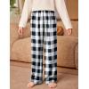 Arshiner Boys Pajama Pants Long Plaid PJ Bottoms Boys Sleepwear Lounge Pants with Pockets 6-14 Years(Black White Plaid)