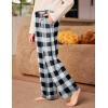 Arshiner Boys Pajama Pants Long Plaid PJ Bottoms Boys Sleepwear Lounge Pants with Pockets 6-14 Years(Black White Plaid)