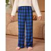 Arshiner Boys Pajama Pants Long Plaid PJ Bottoms Boys Sleepwear Lounge Pants with Pockets 6-14 Years(Blue Plaid)