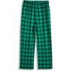 Arshiner Boys Pajama Pants Long Plaid PJ Bottoms Boys Sleepwear Lounge Pants with Pockets 6-14 Years(Green Plaid)