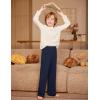 Arshiner Boys Pajama Pants Long Plaid PJ Bottoms Boys Sleepwear Lounge Pants with Pockets 6-14 Years(Navy Blue)