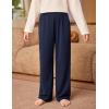 Arshiner Boys Pajama Pants Long Plaid PJ Bottoms Boys Sleepwear Lounge Pants with Pockets 6-14 Years(Navy Blue)