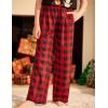 Arshiner Boys Pajama Pants Long Plaid PJ Bottoms Boys Sleepwear Lounge Pants with Pockets 6-14 Years(Red Plaid)