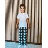 Arshiner Boys Pajama Pants Long Sleep Plaid Pants Soft Lounge Pj Bottoms with Pockets(Black White Plaid)