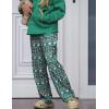 Arshiner Boys Pajama Pants Long Sleep Plaid Pants Soft Lounge Pj Bottoms with Pockets(Green Teddy Christmas)