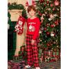 Arshiner Boys Pajama Pants Long Sleep Plaid Pants Soft Lounge Pj Bottoms with Pockets(Red Black Plaid)